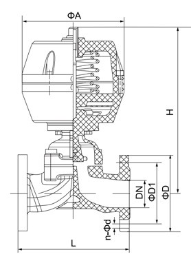 UPVC气动法兰式隔膜阀(图2)